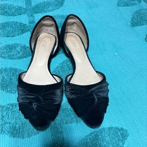 JJill black velvet flats size 8